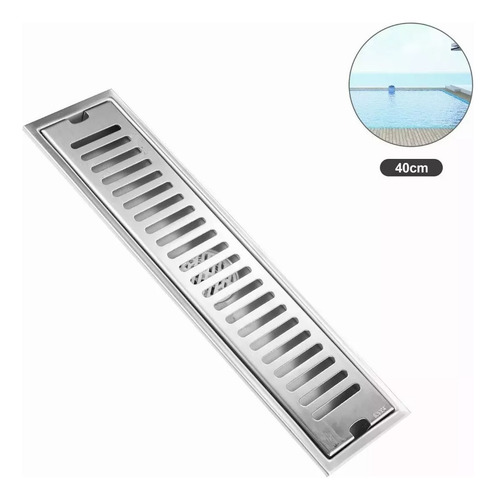 Desagüe Ducha Baño 60x10cm Rectangular Acero Inox