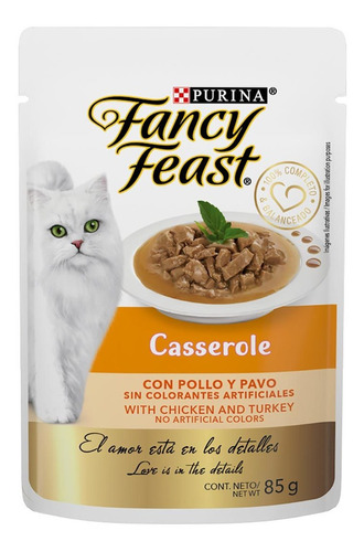 Sobre Comida Gato Purina Fancy Feast Pavo Pollo 85gr