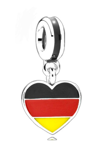 Charm Colgante Pandora Bandera Alemania En Mi Corazón 