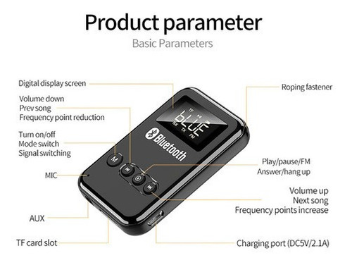 Receptor De Transmisor De Audio Bluetooth 5.0 Tv Sonido Fm 4