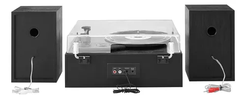 Tocadiscos Bluetooth Y Radio Crosley Cr7022a-bk Y Altavoces