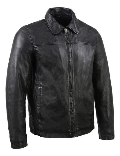 Milwaukee Leather Vintage Sfm1804 Chaqueta Negra Clásica Con