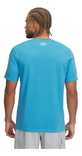 Camiseta Hombre Under Armour Abc Camo Bxd Logo Ss Azul