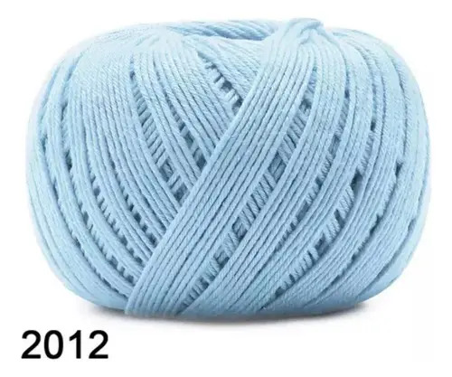 Fio Amigurumi Circulo Colorido Crochê Tricô 254 Metros Cor Azul-Candy-2012