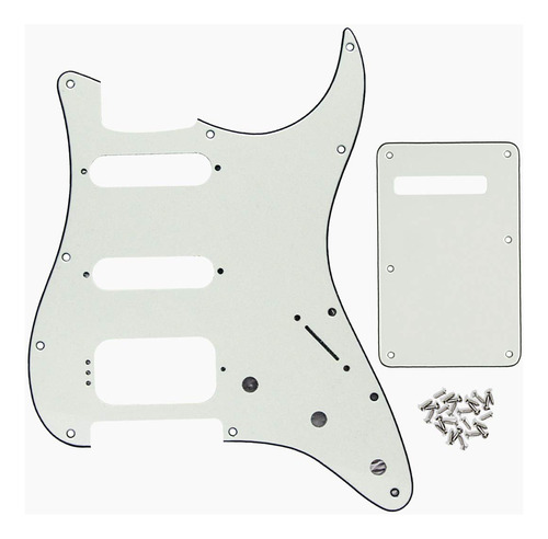 Fleor Juego Placa Trasera Guitarra 3 Capa Color Blanco 11 4