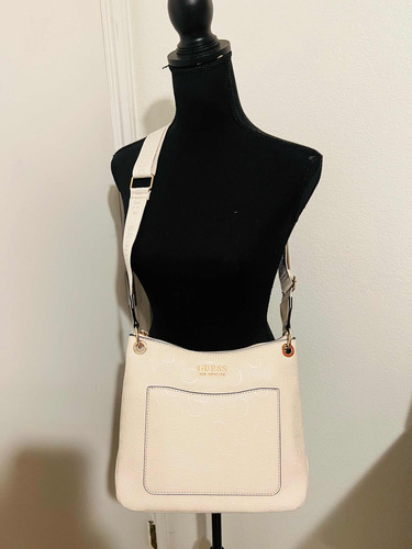 Bolsa Guess Estilo Satchel Color Marfil Original Nueva 347