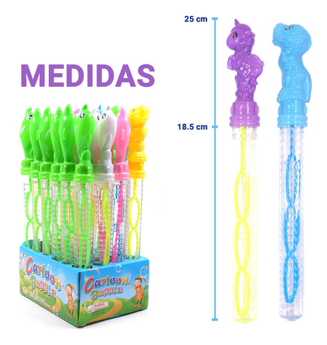 15 Piezas Juguete Burbujas De Jabón Colores Niños Mayoreo Mixtos