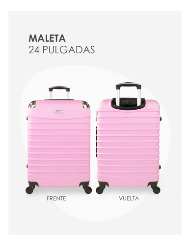 Maleta De Viaje Básica Expandible 24pul Llantas Desmontables