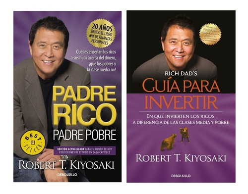 Padre Rico + Guia Invertir - Kiyosaki - Debolsillo 2 Libros
