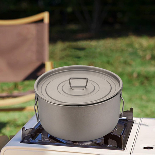 Juego De Cocina De Acampada De Titanio Para Exteriores, Olla