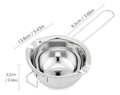 Pote Duplo De Aço Inox Para Chocolate, 400ml