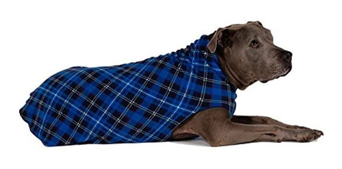 Suéter Elástico Lana Para Perro Talla 12 Tela Escocesa Azul 