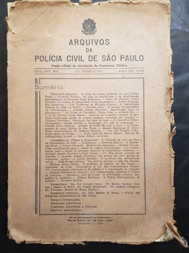 Arquivos Da Polícia Civil De São Paulo. 50n 922