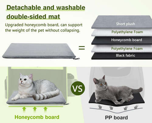 Mochila Extensible Con Malla Transpirable Para Mascotas Hast