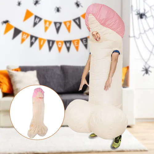 Vestido De Pene De Poliéster Inflable, Disfraz Genital Diver