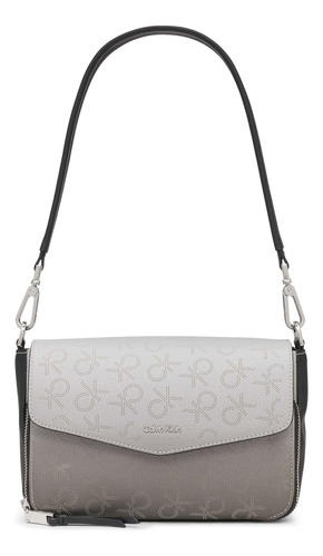 Bolso De Hombro Calvin Klein Ava Novelty Demi, Gris