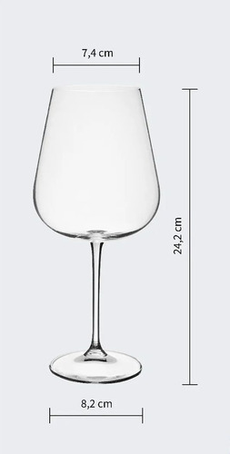 Copas Copón Vino Cristal Bohemia Ardea 670ml Set X 2