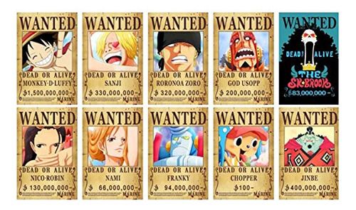 Bluefun Anime One Piece Pirates Wanted Posters Style 24aif