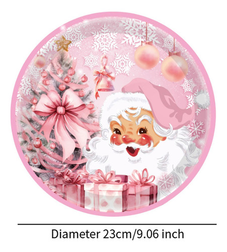 . 16 Platos Para Fiesta Navidad, Accesorio 7 Pulgadas