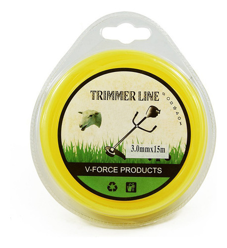 Rollo Largo De Hilo Para Podar Césped De Nailon Amarillo De