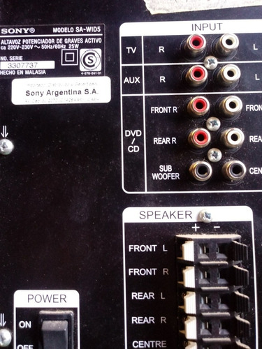Home Theater 5.1 Sony Sa-id5000