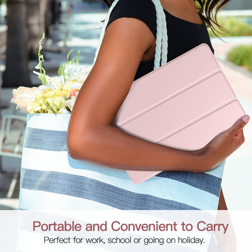 Funda Para iPad 10.2 iPad 9ª Gen Delgada Plegable Rosa