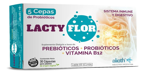 Alioth Lactyflor Probioticos+vitamina12 30caps