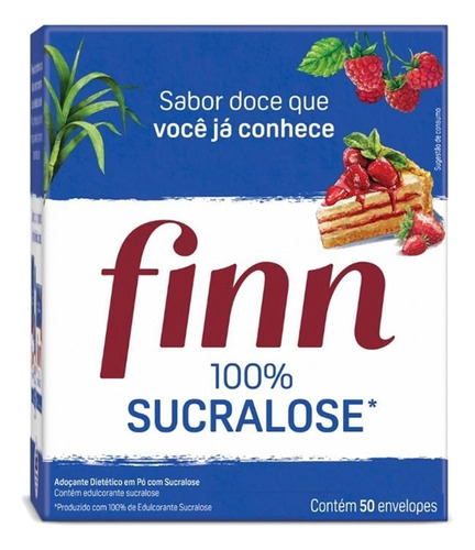 Adoçante Finn Pó Sucralose C/50 Envelopes