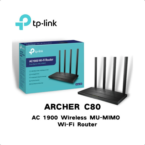 Access Point Tp-link Ac1900 Wi-fi Router Archer C80 V2.20