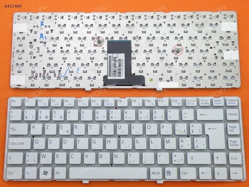 Teclado Sony Pcg-71311u Sin Marco Blanco V081678f 148792691