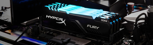 Imagen 6 de 7 de Memoria RAM Fury Beast DDR4 RGB gamer color negro 8GB 1 Kingston KF432C16BBA/8