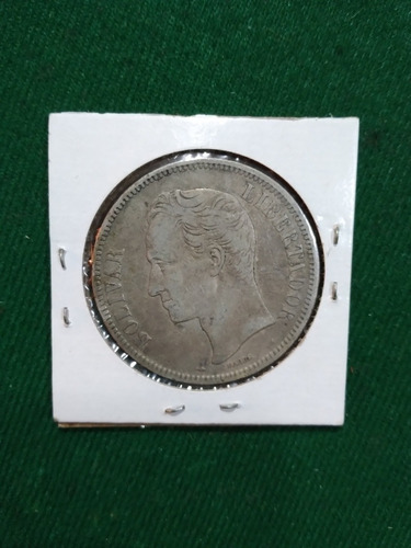 Moneda Venezolana De Plata. Fuerte Del Año 1911 (Usado)