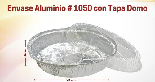 Bandejas Contenedores Envases De Aluminio 1050 Tapa Domo