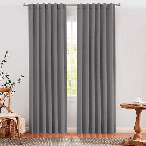 Cortinas Blackout Textil 2 Paños Presillas Ocultas 140 X 210