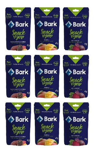 Bark Snack Vegano P/ Cães 60g Kit Com 9 Unidades
