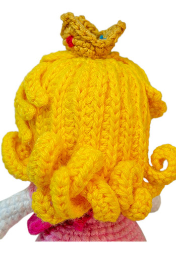Muñeca Princesa Peach Amigurumi Tejida Crochet
