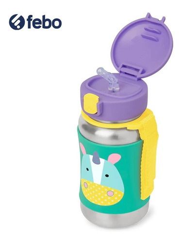 Imagen 3 de 5 de Termo Acero Infantil Skip Hop Niños Bebida 350ml Febo