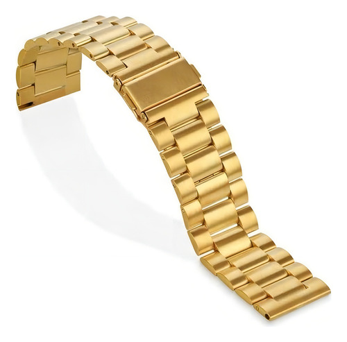 Pulseira Aço Compatível Garmin Venu 3s 45mm, Xiaomi E500 Cor Dourada