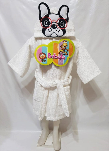 Bata Carita Salida Baño Niño Infantil Toalla Talle 4 Babyta 