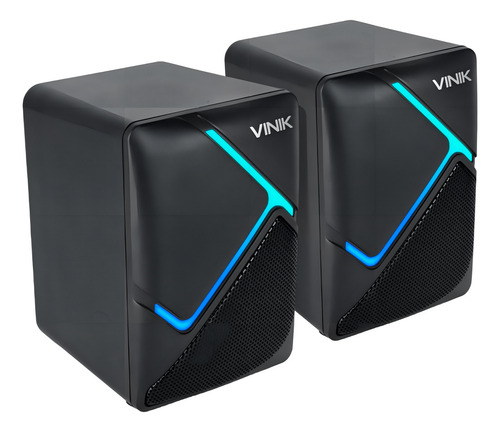 Caixa De Som Gamer P2 Led Rainbow 6w 2.0 Vinik