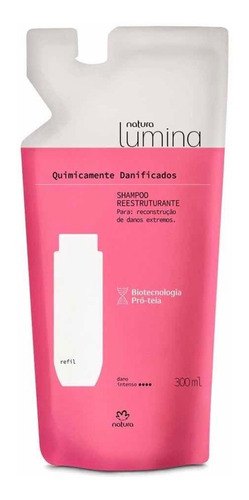 Refil Shampoo Natura Lumina Quimicamente Danificado Reestruturante