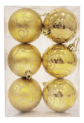 Adornos Navidad Globo Esfera 6 Cm X 6 Unid - Sheshu Navidad