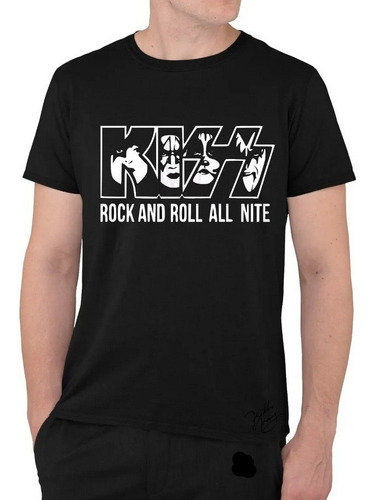 Polera Estampada Kiss Rock And Roll Moda Banda