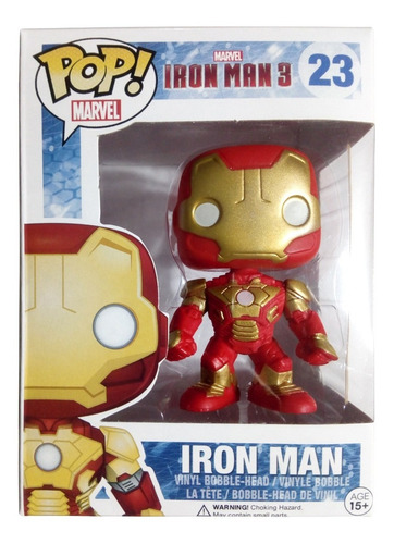 Muñeco Iron Man Símil Funko Pop! #23 Articulado 9 Cm