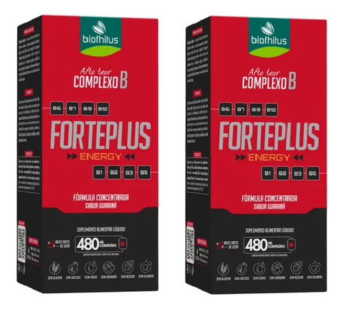Kit 2 Forteplus Energy Suplemento Alimentar 480ml Forteplus Sabor Guaraná