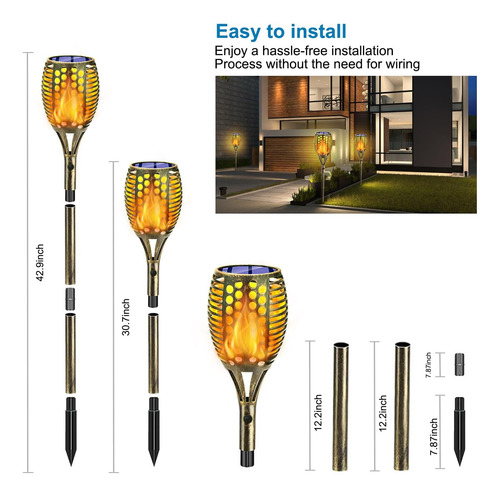Antorchas Tiki Solares Exteriores, Luces De Antorcha So...