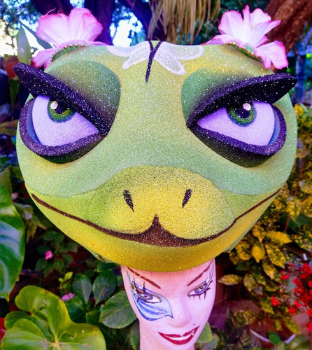 Gorro Maestra Víbora De Kung Fu Panda En Goma Espuma Verde Claro