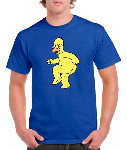 Polera Hombre Estampada Homero Desnudo