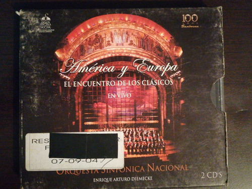 2 Cd's Orquesta Sinfónica Nacional América Y Europa En Vivo 