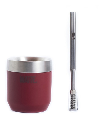 Mate Acero Inoxidable Térmico + Bombilla - Matte Ds Line-